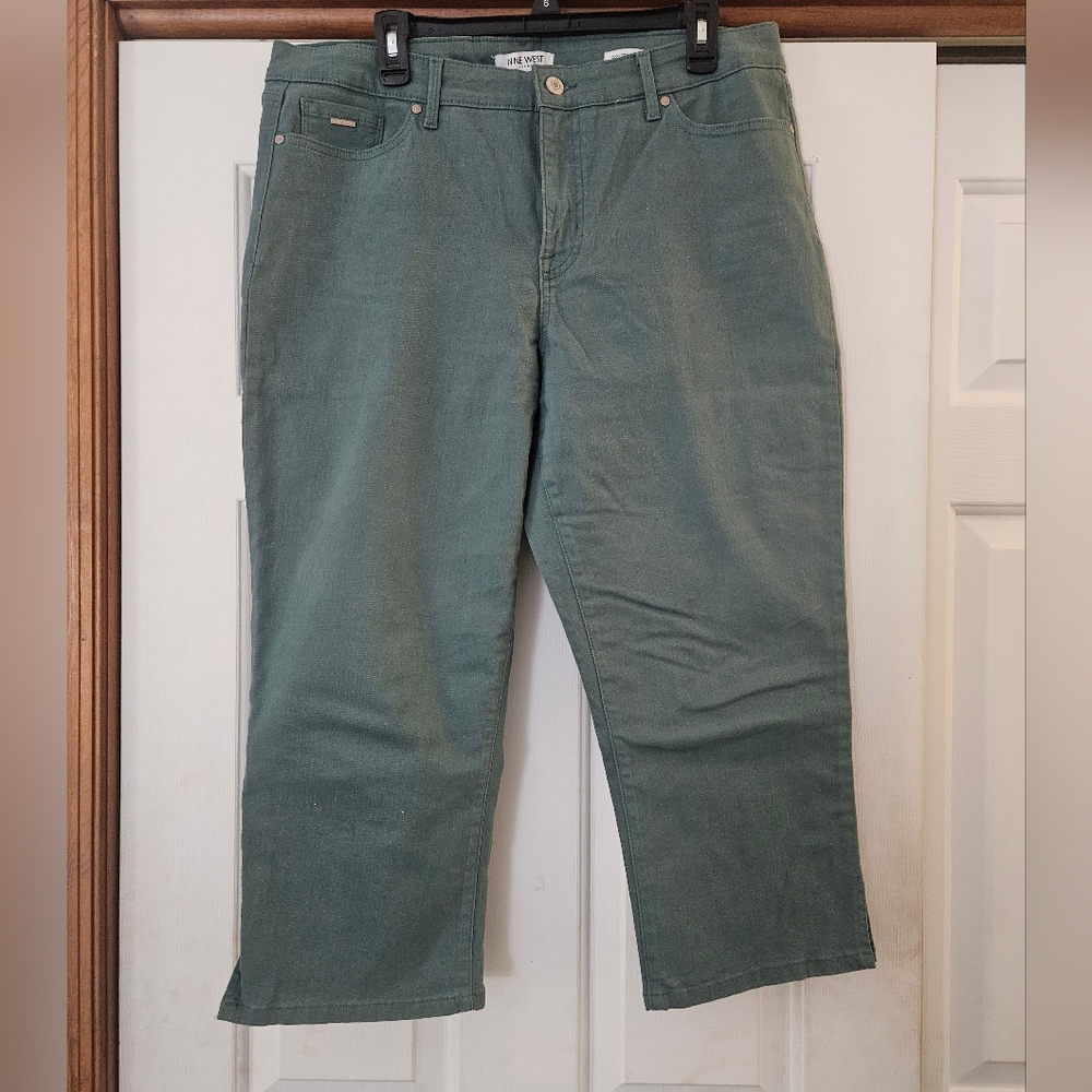 NWOT Nine West Teal/Green Jeans 16